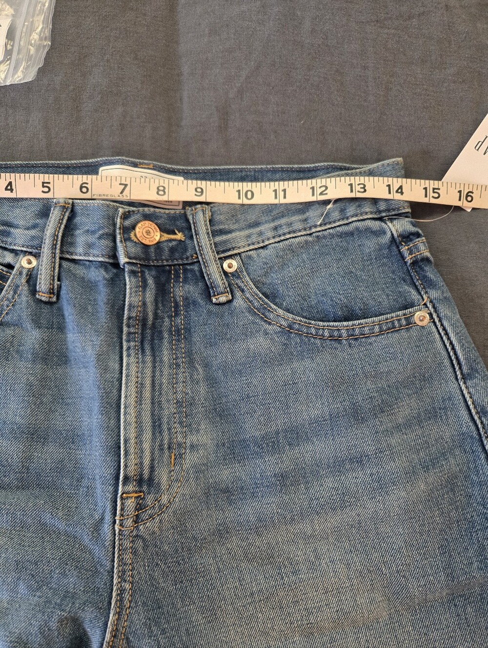 NWT Gap High Rise Cuffed Barrel Jeans Medium Wash - Picture 10 of 12
